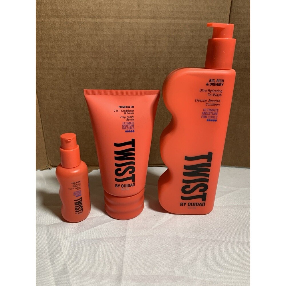 3 Twist by Ouidad Bundle, 2 n 1 Conditioner, Co-Wash & Mircle Oil for Curly Hair